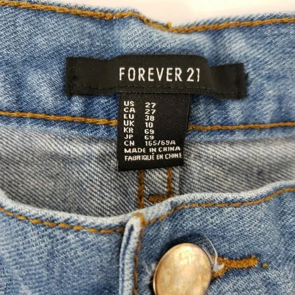 Forever 21 American Flag Jean Shorts Women Size 27 - Picture 2 of 4